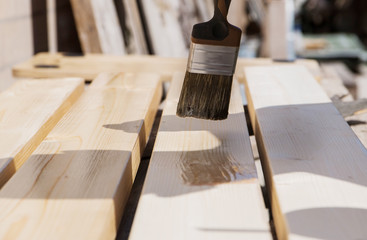 hand painted wooden board with a protective lacquer