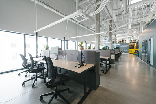 Modern open space office interior