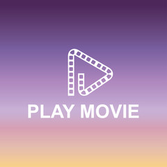 play movie icon vector