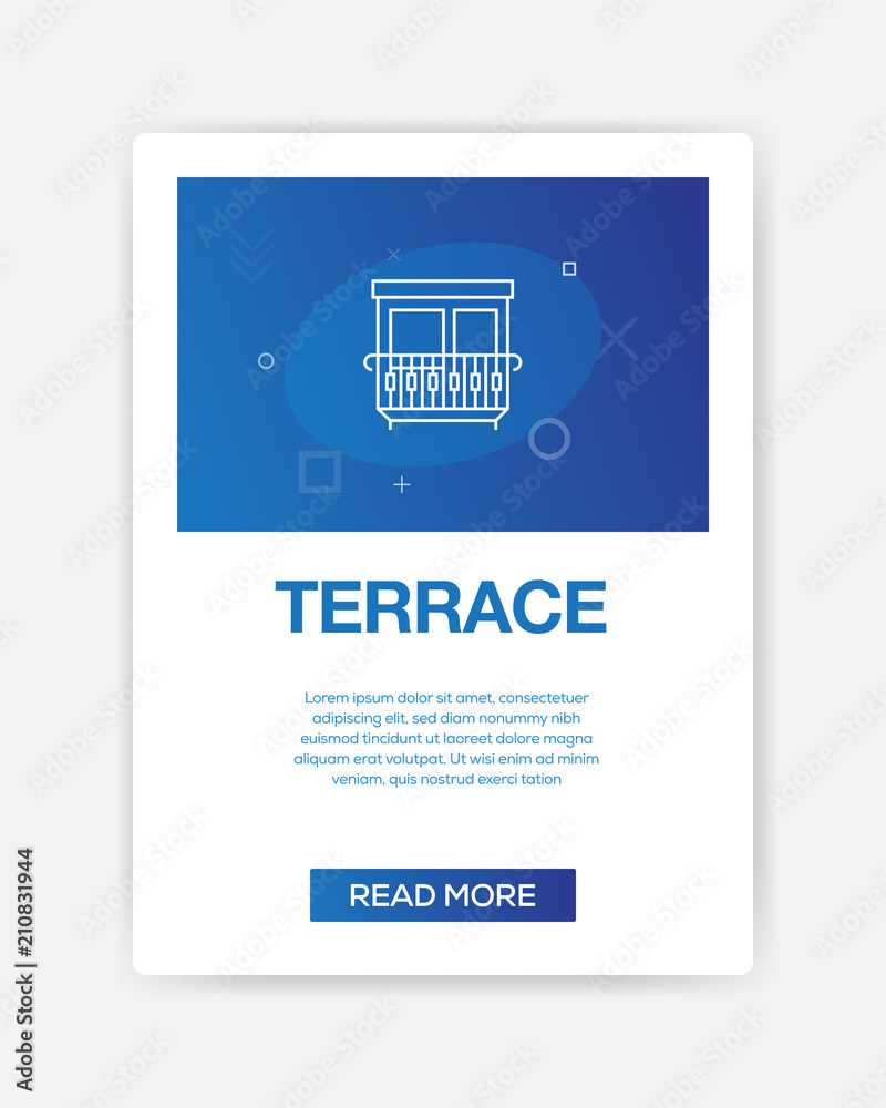 Sticker TERRACE ICON INFOGRAPHIC