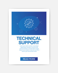 TECHNICAL SUPPORT ICON INFOGRAPHIC