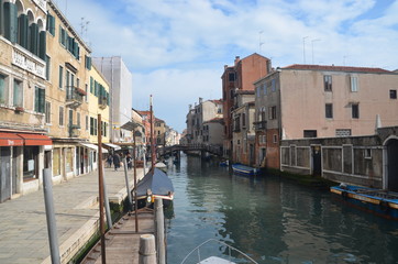 venice italy canal fog water morning