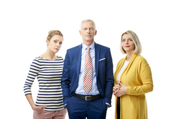 Business team at isolated white background