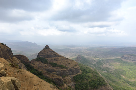 Beautiful View of Lonavala Mountain in Maharashtra India.
