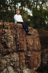 Fototapeta premium Handsome young blonde man