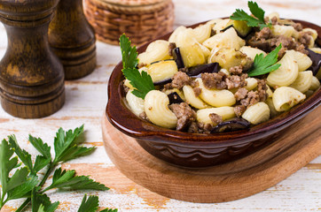 Pasta with minced meat