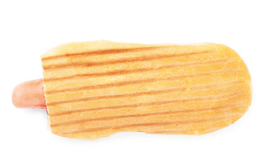 French hot dog on a white background