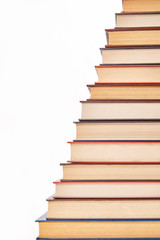 Books forming a staircase
