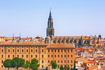 Fototapeta na wymiar The Cathedral of the Saint Mary of Toledo in the Spanish city Toledo ( UNESCO World Heritage Site)