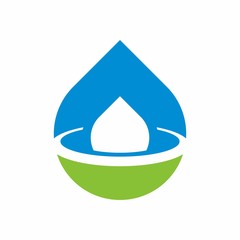 Water oil drop logo design template vector illustration