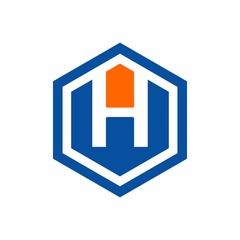 H logo initial letter design template vector illustration
