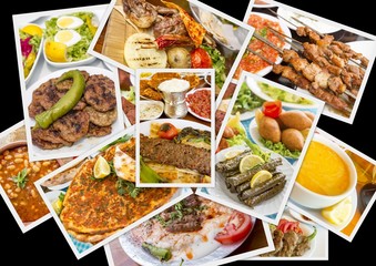 Turkish foods collage