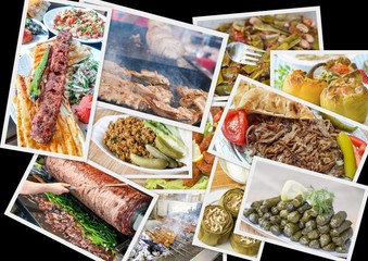 Turkish foods collage