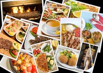 Turkish foods collage