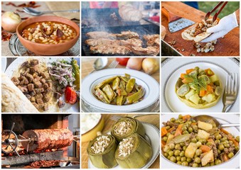 Turkish foods collage