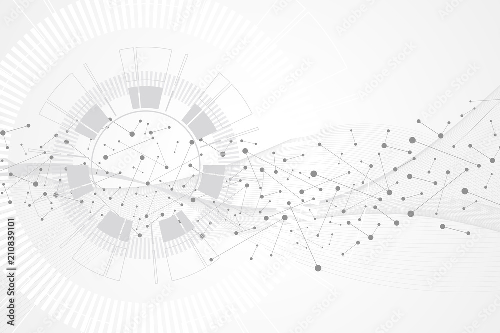 Poster Big data visualization. Artificial Intelligence and Machine Learning Concept. Graphic abstract background communication. Perspective backdrop visualization. Vector illustration.