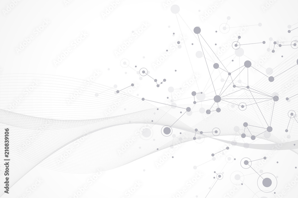Leinwandbilder Big data visualization. Graphic abstract background communication. Perspective backdrop visualization. Analytical network complex. Vector illustration.