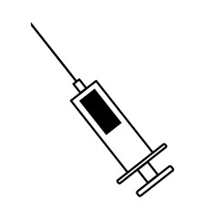 Syringe icon flat vector illustration isolated on white