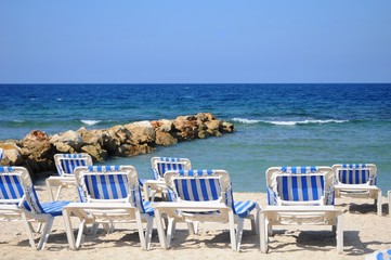 Beautiful beach on an island in Haiti