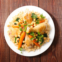 couscous with chicken and vegetable