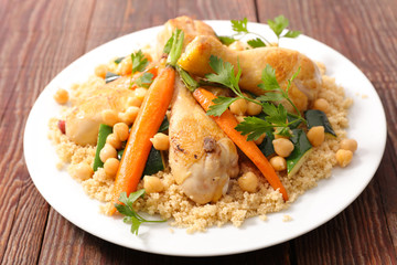 couscous with chicken and vegetable