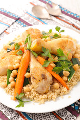 couscous with chicken and vegetable