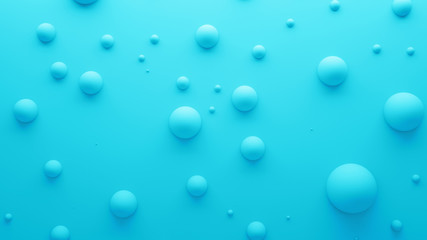 3d render abstract background. Simple plane with geometry shapes that bounds from surface. Light gamma and shadows from top light. 
