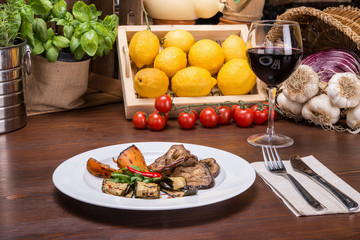 Roasted Mixed Vegetables on italian table