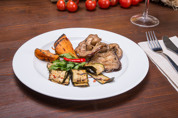 Roasted Mixed Vegetables on italian table