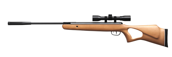 pneumatic rifle isolated on white