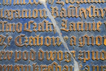 old signs in the stone