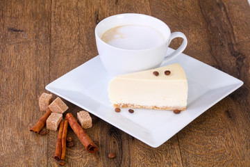 Coffee with cheesecake
