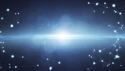 Creative polygonal sky background