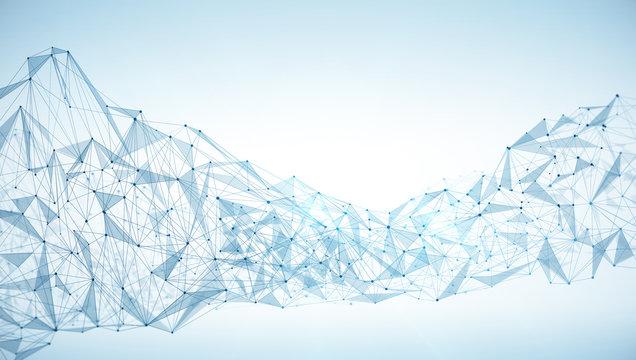 Creative polygonal backdrop