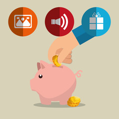 electronic commerce set icons vector illustration design