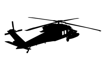 Fototapeta premium silhouette of military helicopter vector