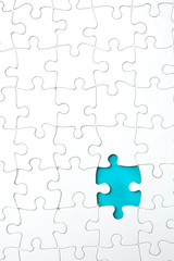 Missing piece in a jigsaw puzzle