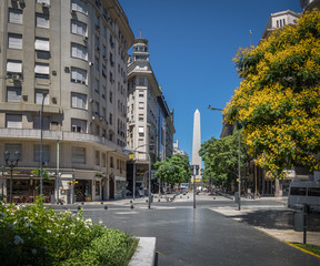 The Obelisk view from Plaza Lavalle - Buenos Aires, Argentina