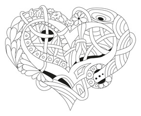 Sketchy Doodle Heart Illustration