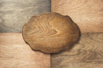 sign panel at wooden background