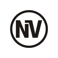 NV logo letter design template vector illustration