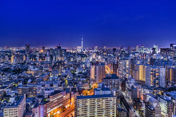 Fototapeta na wymiar 東京都市部の夜景