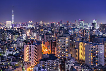 Obraz premium 東京都市部の夜景