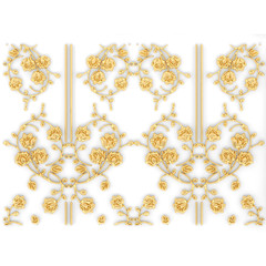 Stucco decoration, gold cartouche