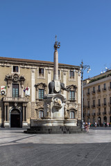 Fototapeta na wymiar Elephant statue in Catania, Italy