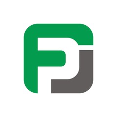 FP, PF logo letter design template vector illustration