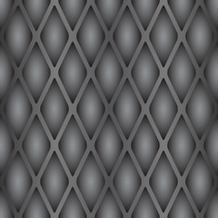 A sample of a seamless texture of a reptile's skin. Convex scales in gray tones with vertical stripes.