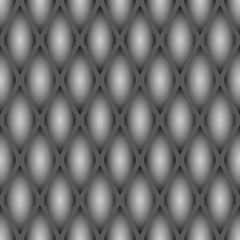A sample of a seamless texture of a reptile's skin. Convex scales in gray tones.