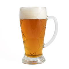 Glass of beer isolated on white background