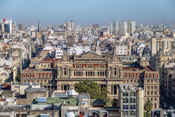 Fototapeta na wymiar Aerial view of Argentina Supreme Court of Justice - Buenos AIres, Argentina